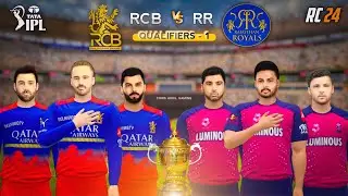Tata IPL 2024 🏆 In Real Cricket 24 || RCB vs RR || QUALIFIERS - 1 || RC24 @RealCricket
