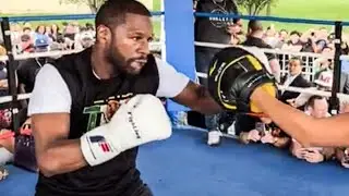 Floyd Mayweather GOING HARD on pads at Age 47 • FULL REMATCH WORKOUT in Mexico vs John Gotti III