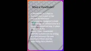 What is ViewModel?