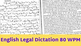 English Legal Dictation 80 WPM || 