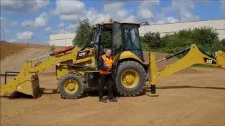 Ежедневный технический контроль экскаватора   погрузчика Caterpillar F2