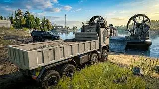 Lost on the Road: Truck Driving by the River - SnowRunner