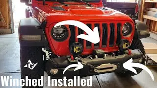 How to install a winch on a Jeep Wrangler JL with steel bumper!