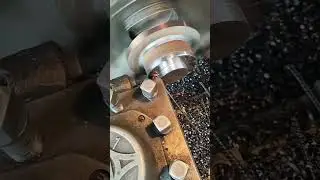 Machining an eccentric circle  #cnc #lathe #machining