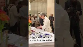 Performance in Paris during Asia now art fair #art #artist #paris #performance