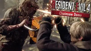 THAT DUDE LOOKS CRAZY!! THIS GAME IS AWSOME!! | Resident Evil 4: Chainsaw Demo