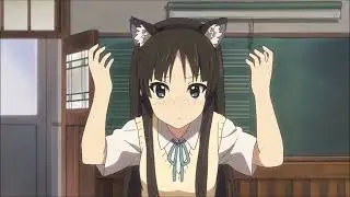 Mio wears Cat Ears