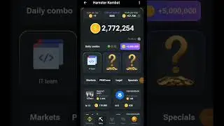 Hamster kombat card combo today