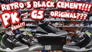 TE ENSEÑO EL NUEVO RETRO 3 BLACK CEMENT  PK REAL MEJOR QUE G5 SNEAKERS ZHANG DIRECTO DE CHINA!!!