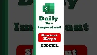 6 Important Excel Shortcut keys !! MS-Excel !! Microsoft Excel! #viral #newvideo #excel