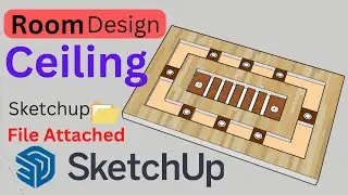 How To Design Room Ceiling In Sketchup | Interior Designing | Sketchup 2022
