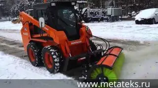 Щетка дорожная коммунальная для мини-погрузчика