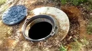 Канализация без откачки  спустя год.