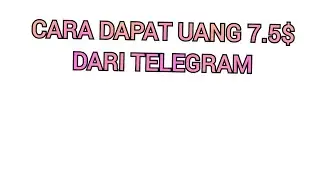 cara dapat uang dari telegram