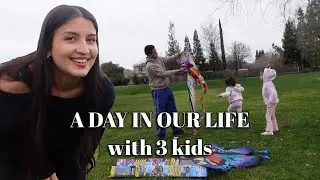DAY IN OUR LIFE WITH 3 KIDS: School Pickup, Shopping, Lunch