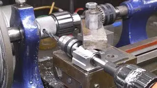 How it takes 4 chucks to drill a cross hole on the lathe