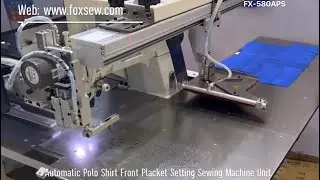 Automatic POLO Shirt Placket Setting Sewing Unit