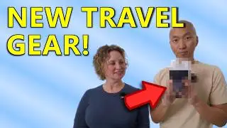 Unboxing new travel gear after a detour buying Easter candy!