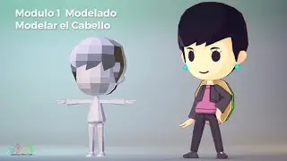 Create Low Poly Character # 12 Model Hair (for Beginners in Blender)