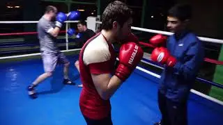 Отработка ударов на ринге в парах ч3