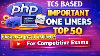 Hp joa it | PHP Top 50 One Liners | Most Important Questions for Competitive Exams 2026