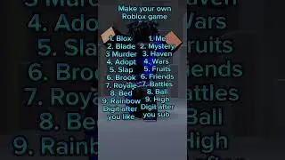 Make Your Own Roblox Game #shorts