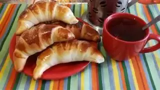 Круассаны с яблочной начинкой