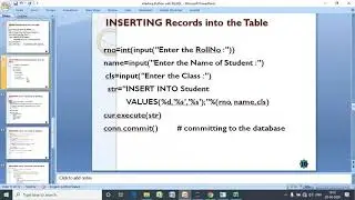 Interface Python with MySql part 3 insert data and display data