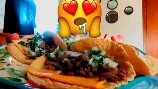 i made homemade Tacos with Kraft cheese slices