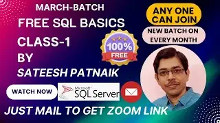 SQL Basics Class 1 | March Batch | How To Create Database | How To Create Table |What Is DBMS & RDMS
