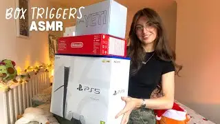 ASMR Box triggers🥡 (rubbing, scratching, gripping, tracing)