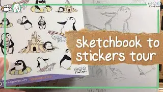 Kim's Sketchbook Tour | Sketches to Stickers, Stationery Artist Etsy Shop