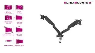 UltraMounts UM705. Установка мониторов с  помощью  кронштейна UM705