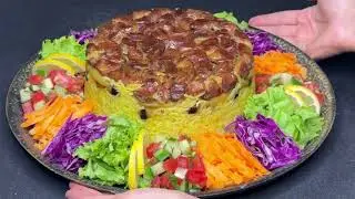 Вкуснейший плов с бараниной и овощами.