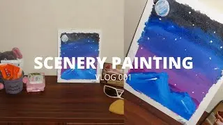 VLOG 001 | Painting a scenery and also taking a pledge to upload videos
