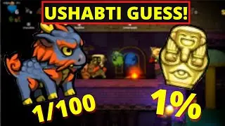 Spelunky 2 Multiplayer Crazy Low Odds Ushabti Guess + Immediate Qilin Fail !!