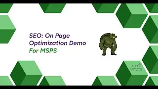 SEO   On Page Optimization Demo For MSPs