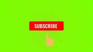 Animated hand with animated subscribe button green screen video footage