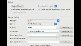 New File Watcher Settings