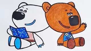 Нow to draw Bucky and Bjorn | Be-be-bears | Как нарисовать Кешу и Тучку | Ми-ми-мишки