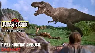 JURASSIC PARK (1993) | T-Rex Hunting Ambush | The Gallimimus Stampede Scene 4K UHD
