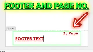 How To Add Footer And Page Number At The Same Time In MS Word