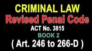 Audio Codal: Criminal Law Philippines Art 246 to 266-D #audiocodal #readwithme #realhumanvoice #law