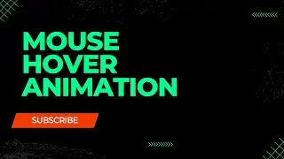 html css | animation | how to create Mouse Hover animation