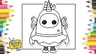 Fall Guys Fairycorn Skin Coloring Page with Music