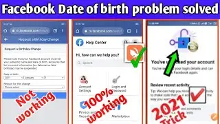 Locked facebook account (DOB) Date of birth change || how to unlocked locked facebook account 2021