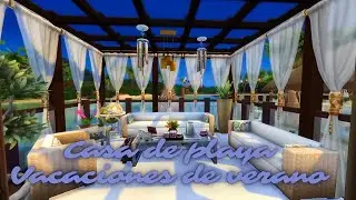 ¡Los Sims 4|| Casa de playa vacaciones de verano🏡 ||No CC||Construcción rápida🛠