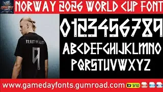 TitleNorway 2026 World Cup Font | Norway Jersey Font Download | TTF OTF PDF