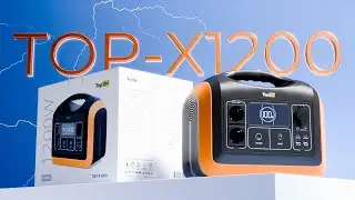 Обзор TopON TOP-X1200 LFP 992Wh, 2 розетки 220V 1200W, авторозетка,  DC, Type-C PD, 2 USB QC, фонарь