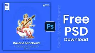 Vasant Panchami Social Media Poster Designing in Photoshop Tutorial | Pixa Vector